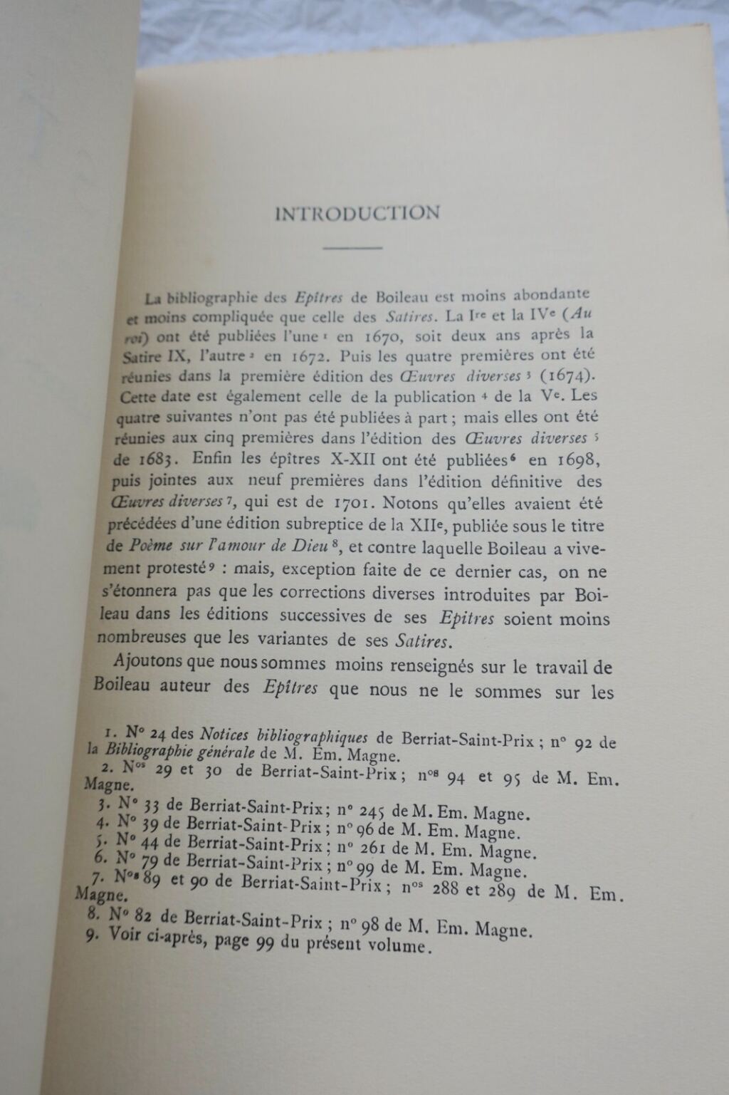 BOILEAU-DESPREAUX. Epistres. Edition critique avec commentaire par Albert Cahen