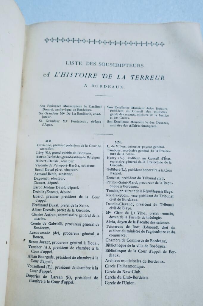 History of the Terror in Bordeaux