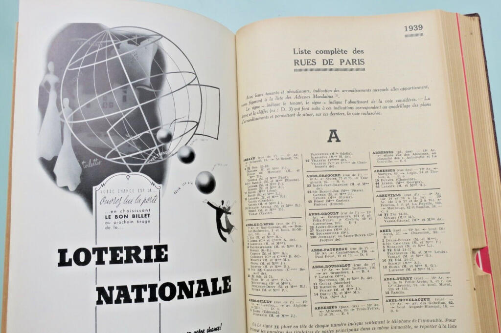 Adressbuch der Pariser Gesellschaft 1939