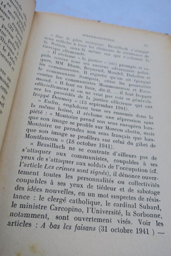 Robert Brasillach's Trial Account
