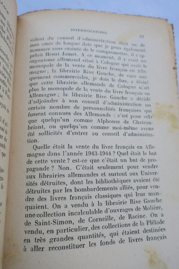 Robert Brasillach's Trial Account