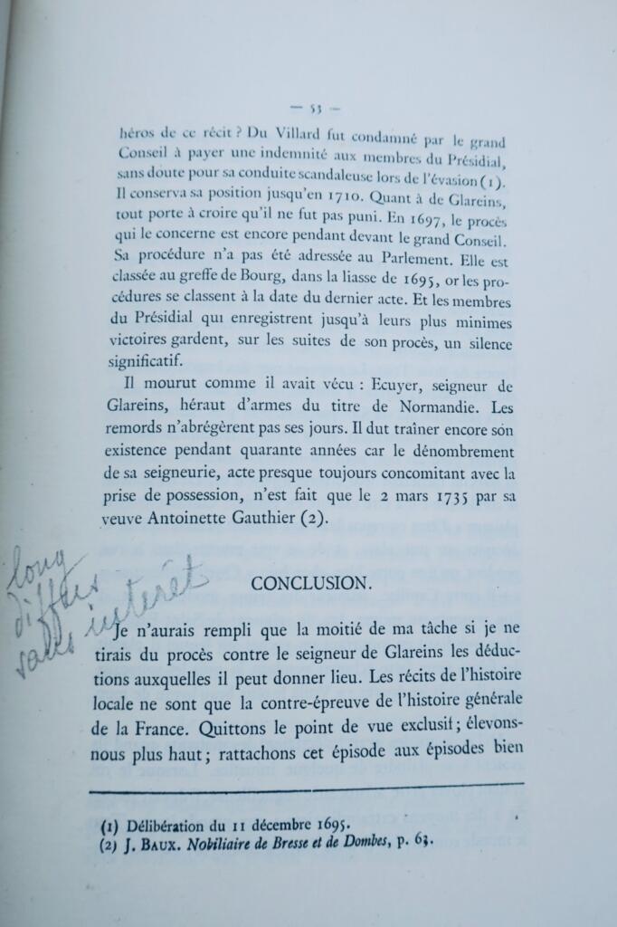 BRESSE COMBES Historiettes et documents inédits sur la Bresse au XVIIe