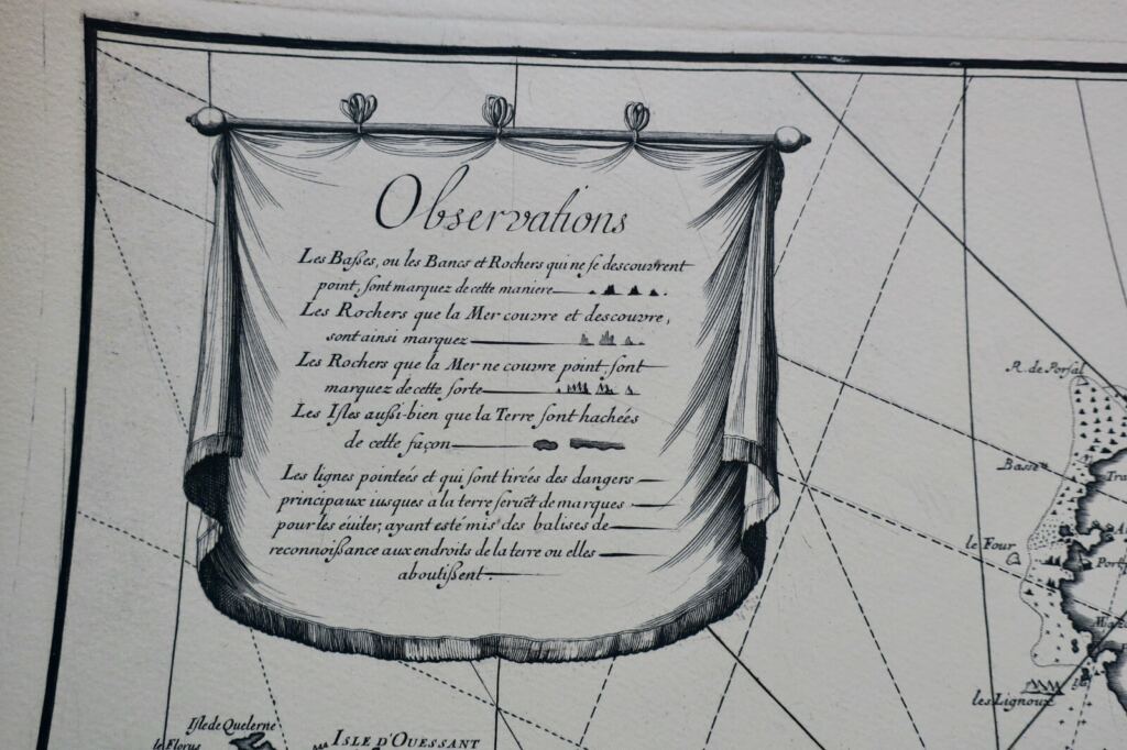 Seltene gestochene Karte des Hafens von Brest, 1669