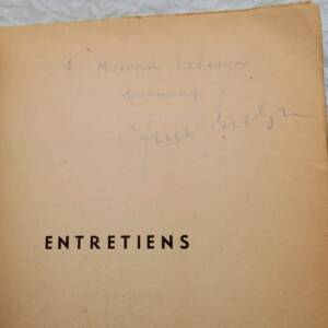 BRETON (André) Entretiens DEDICACE + S.P.