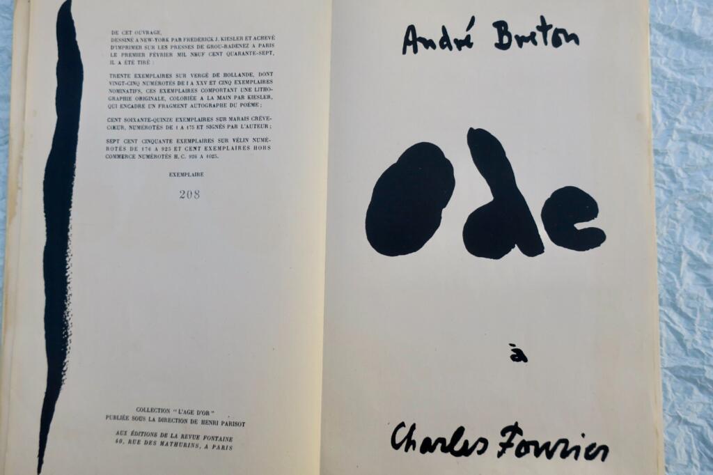 surrealistischer BRETON (André). Ode an Charles Fourier. 1947