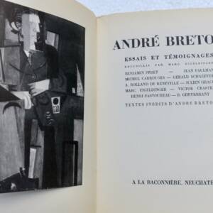 BRETON EIGELDINGER (Marc) André Breton. Essais et témoignages
