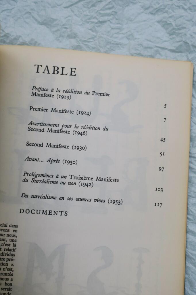 Surrealist Manifesto and Beyond