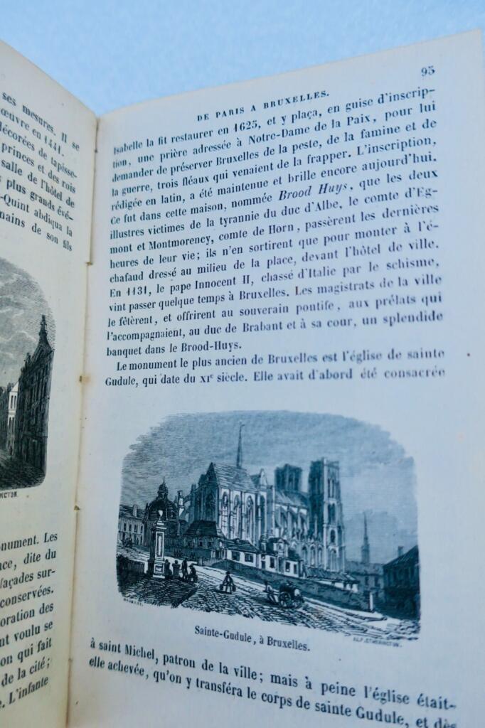Brussels BELGIUM Itinerary of the Paris to Brussels Railway 1853