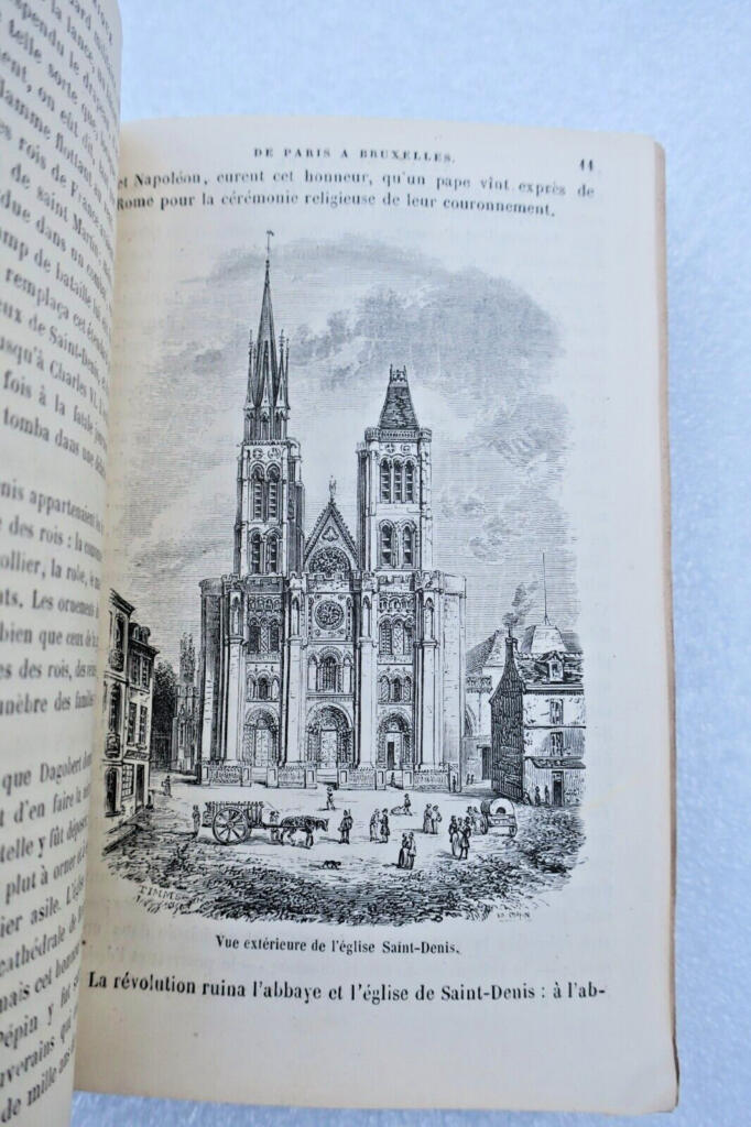 Brussels BELGIUM Itinerary of the Paris to Brussels Railway 1853