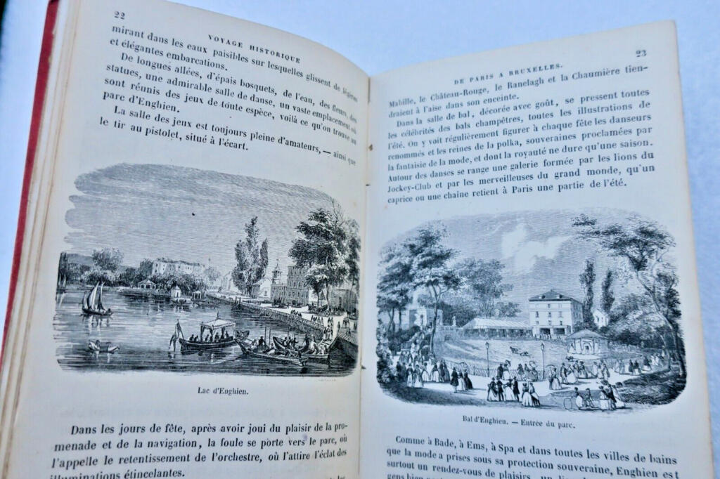 Brussels BELGIUM Itinerary of the Paris to Brussels Railway 1853