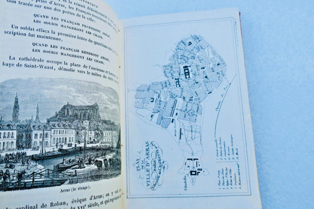 Brussels BELGIUM Itinerary of the Paris to Brussels Railway 1853