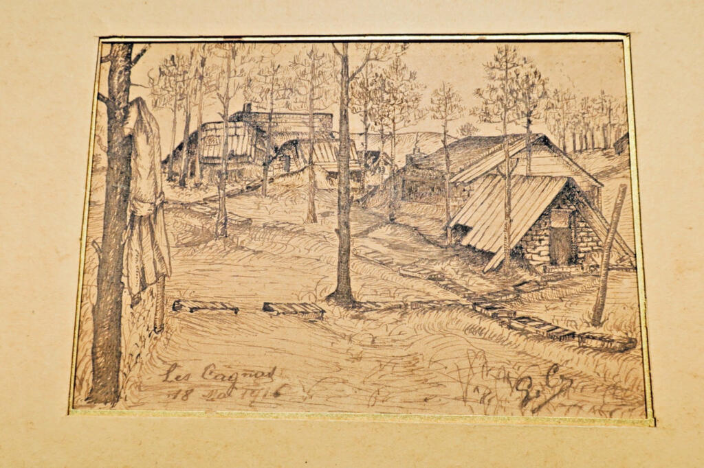 Soldier sketch from WWI trenches