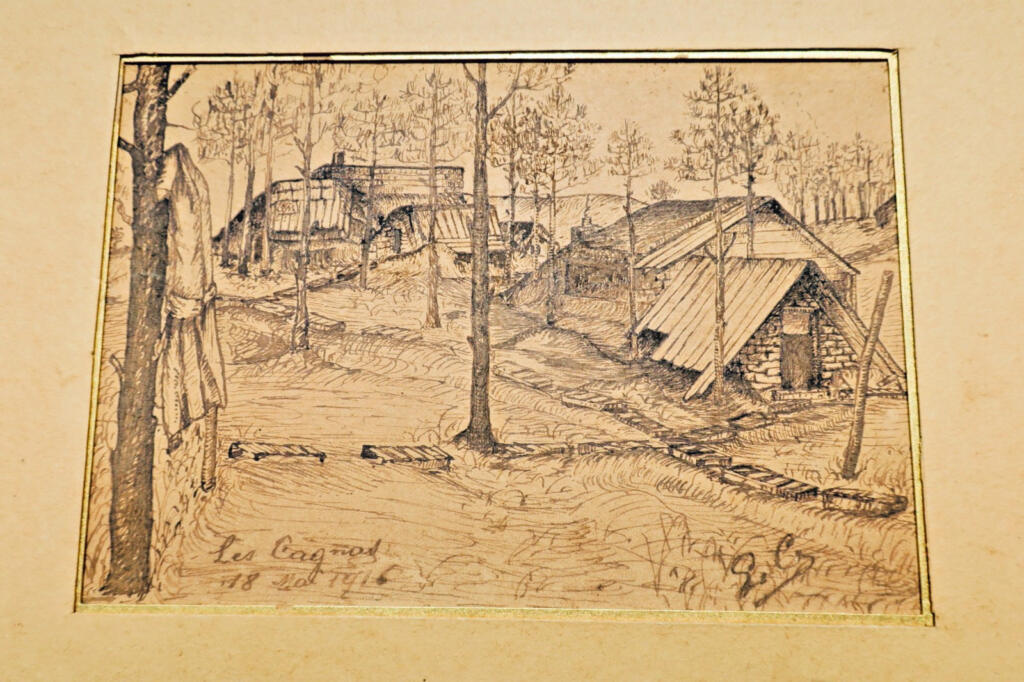 Soldier sketch from WWI trenches
