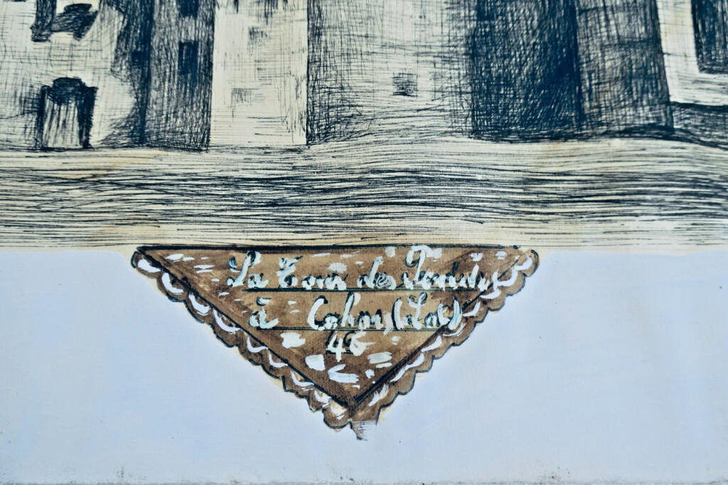 Cahors Hanging Tower - 1946 Etching