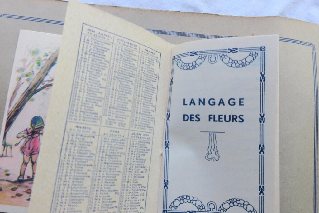 Musterkalender aus dem Jahr 1934