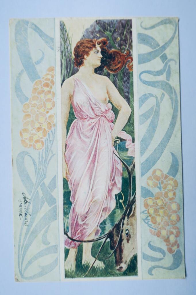 CARNIEL MAITRES DE LA CARTE POSTALE MOIS SYMBOLIQUES ART NOUVEAU série B n°1,2
