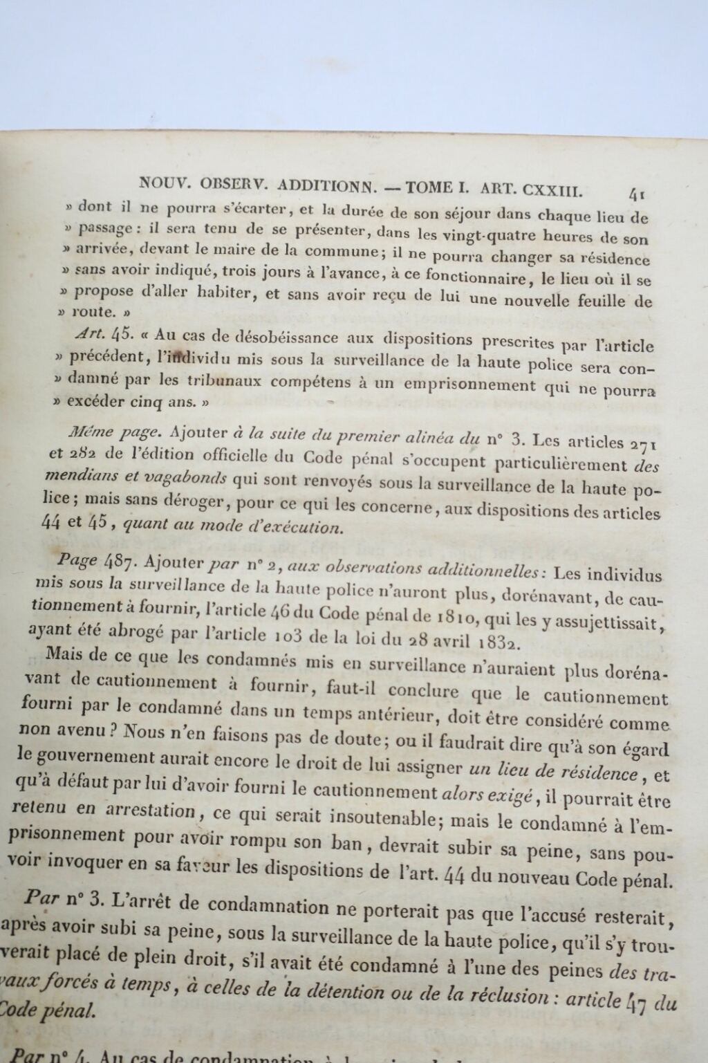 CARNOT (Joseph-François-Claude). De l’Instruction criminelle