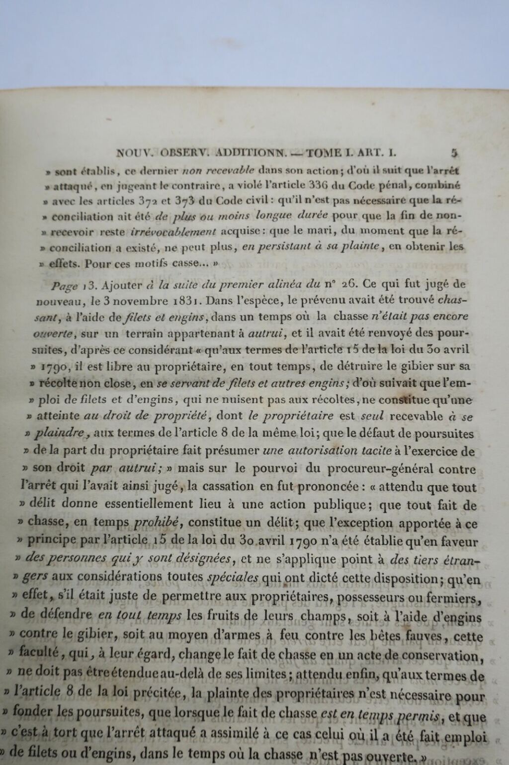 CARNOT (Joseph-François-Claude). De l’Instruction criminelle