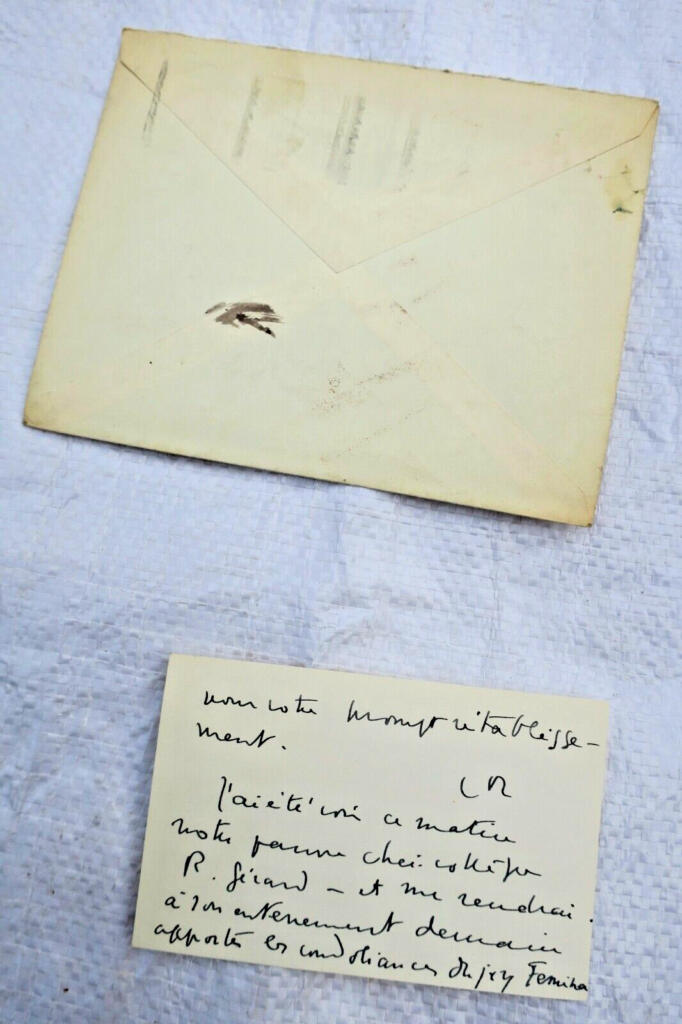 Autograph Card to Duchess de La Rochefoucauld