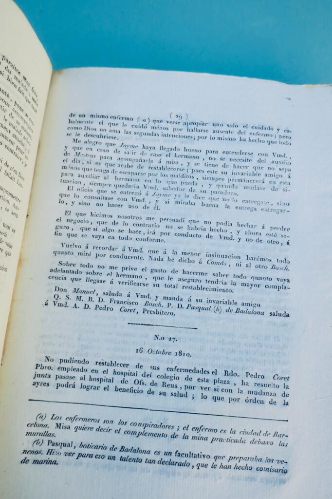 Catalan Conspirators' Correspondence, 1809