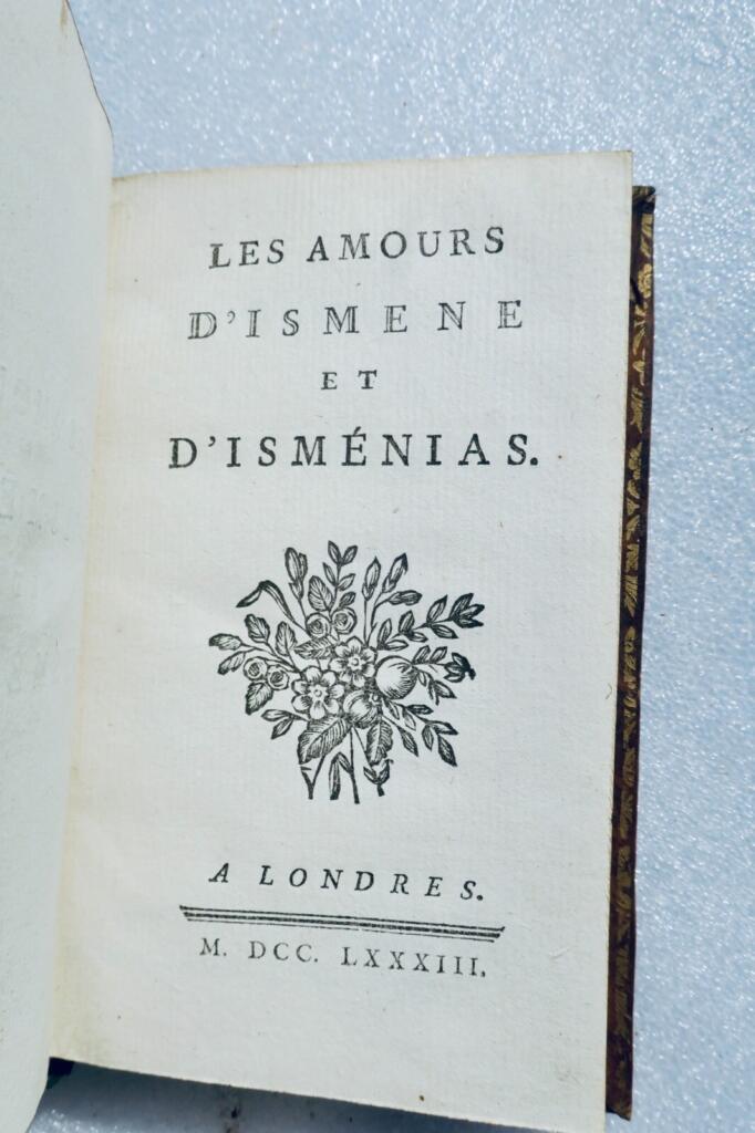 CAZIN Les amours d&rsquo;Ismene et d&rsquo;Isménias 1783