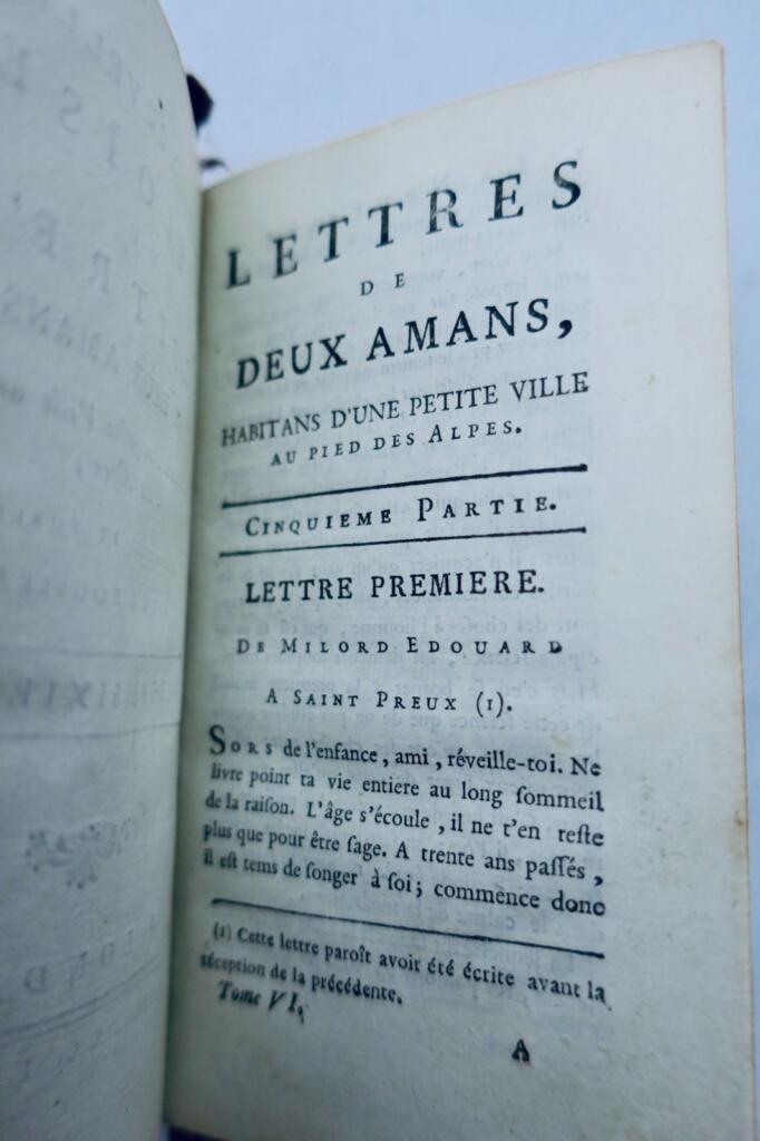CAZIN ROUSSEAU Jean-Jacques La nouvelle Héloïse ou Lettres de deux amans 1781