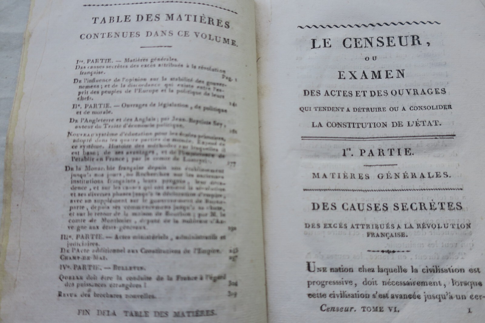 Censeur, ou, Examen des actes et des ouvrages qui tendent à détruire ou à..1815 – Image 8
