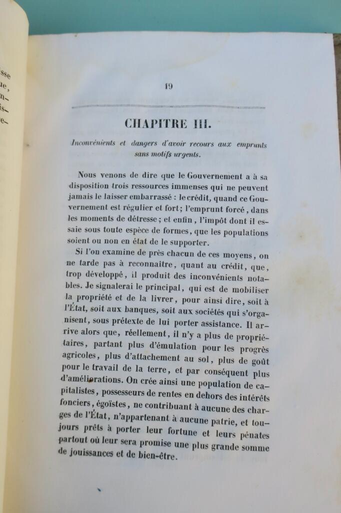 Materielle Interessen Zentralfrankreichs, 1842
