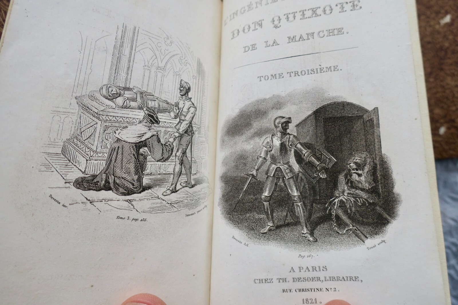 Cervantes' Don Quixote in der Pariser Ausgabe von 1821 - Image 6