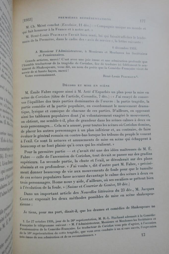 French Comedy Theatre, 1933-1934