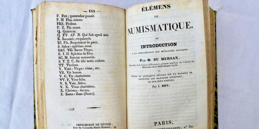 Champollion Archéologie ou traité des antiquités, numismatique… 1833