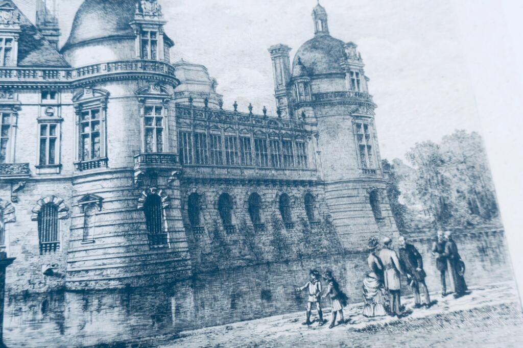 Chantilly Castle Garden View Etching