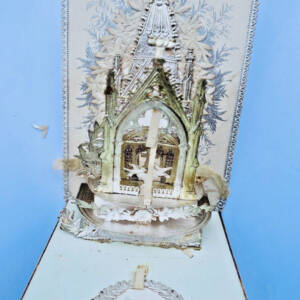 chapelle dépliante Carte postale à système POP UP 73 x 108 mm.,