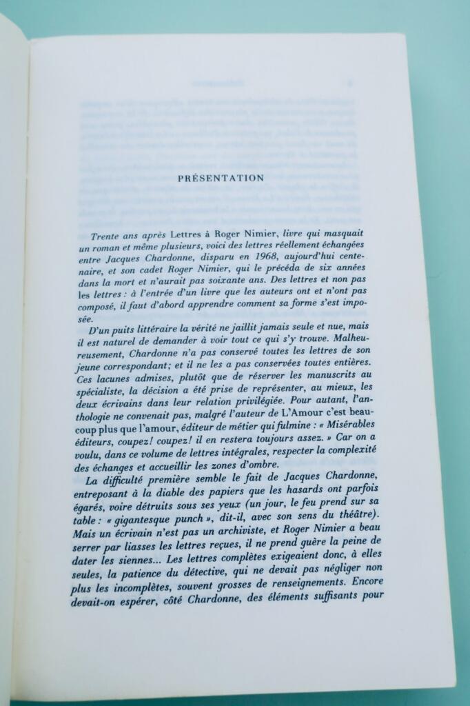 フランス人作家による往復書簡、1950年~1962年