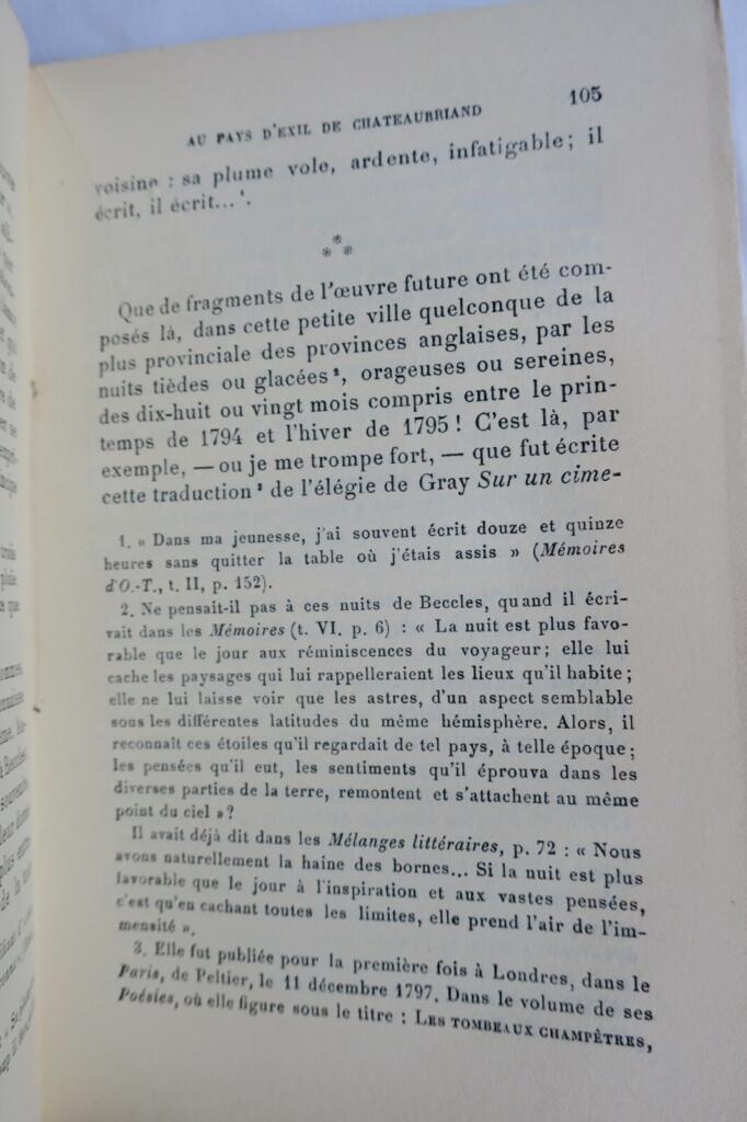 Chateaubriand’s Exile Lands