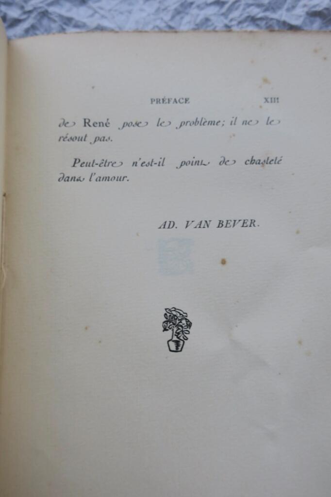CHATEAUBRIAND (F.-R. De). René
