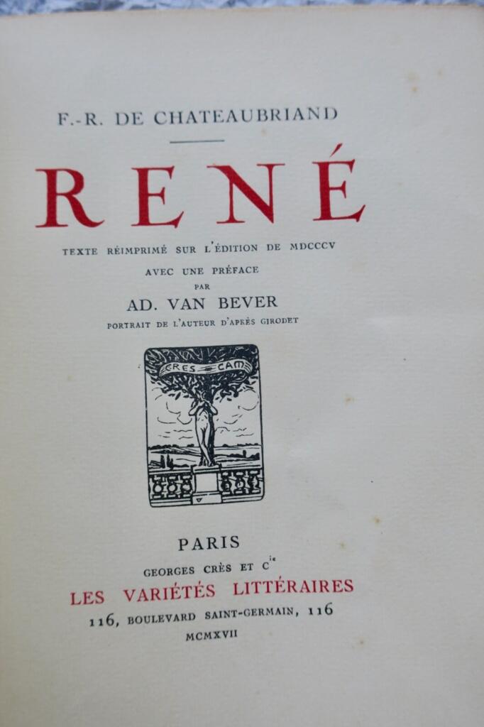 CHATEAUBRIAND (F.-R. De). René