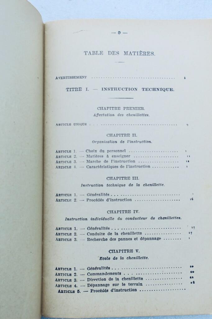 chenillettes notice d’emploi des chenillettes d&rsquo;infanterie 1937