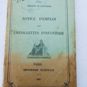 chenillettes notice d'emploi des chenillettes d'infanterie 1937