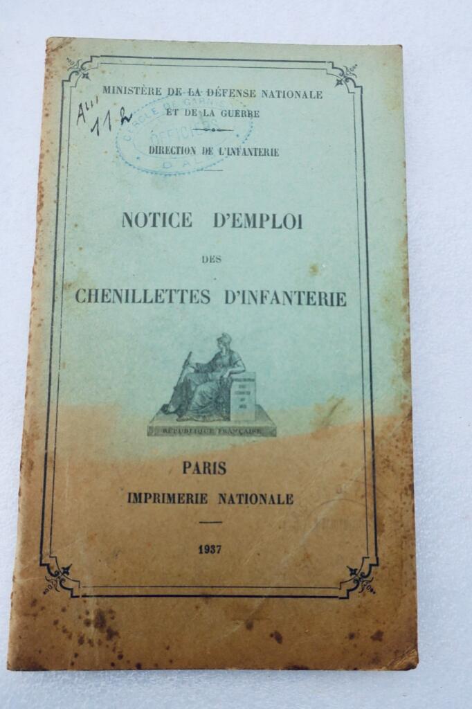 chenillettes notice d’emploi des chenillettes d&rsquo;infanterie 1937