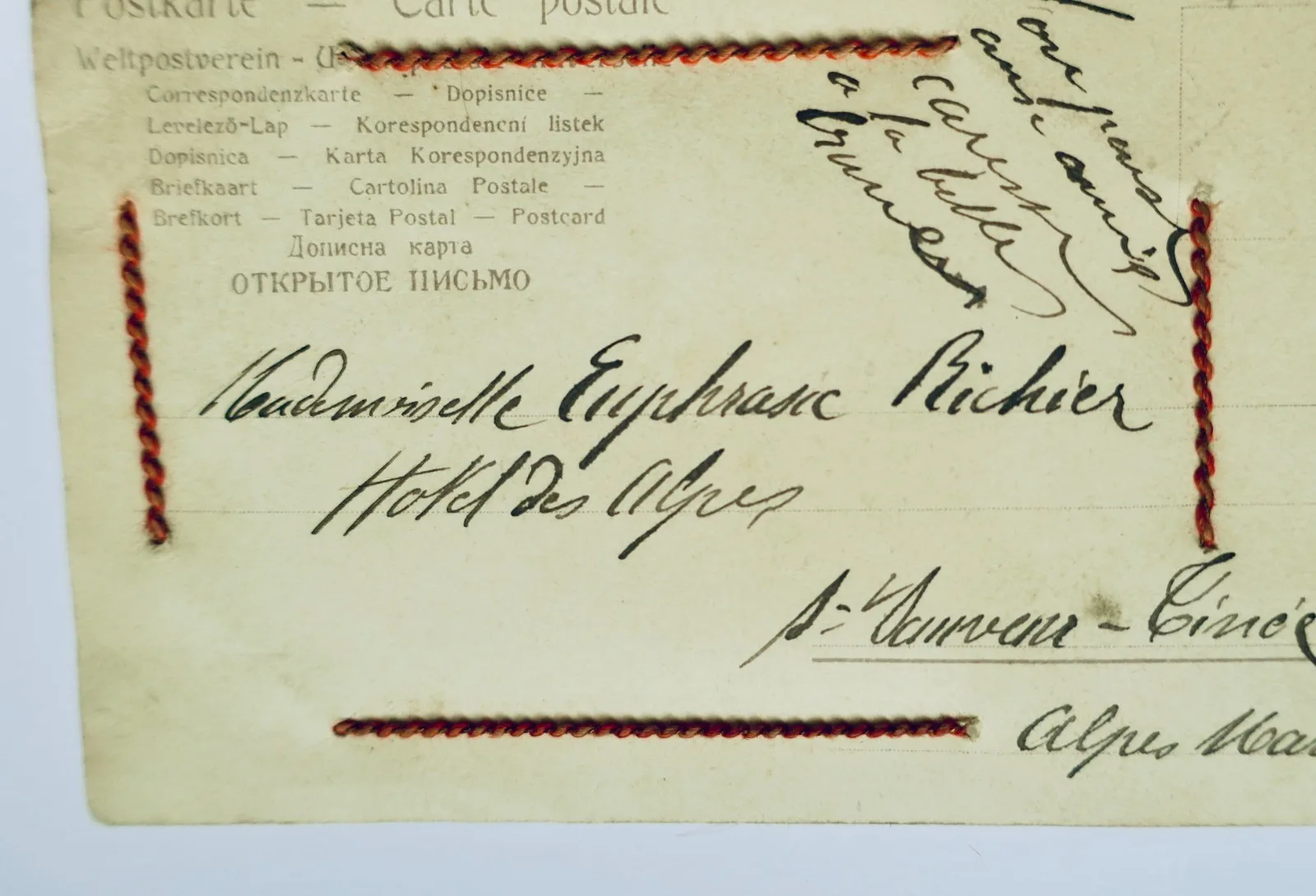cheveux carte poste à cheveux (authentique) - La Librairie Antique