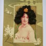 cheveux carte poste à cheveux (authentique)