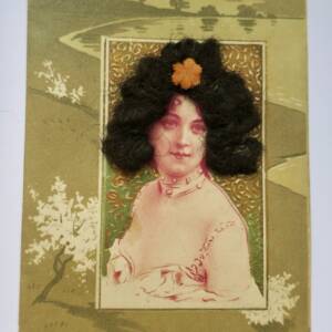 cheveux carte poste à cheveux (authentique)