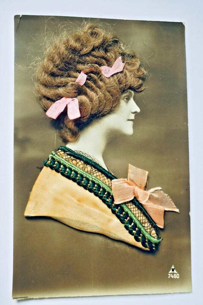 cheveux carte poste à cheveux (authentique)