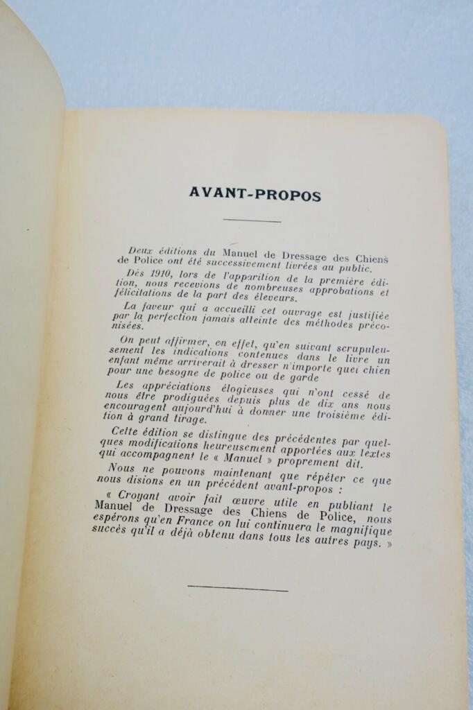 Police Dog Training Manual, circa 1920