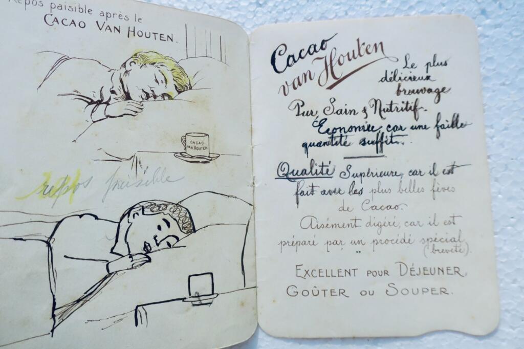 chocolat album van Houten pour apprendre le dessin 140 x 100 mm.