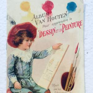 chocolat album van Houten pour apprendre le dessin 140 x 100 mm.