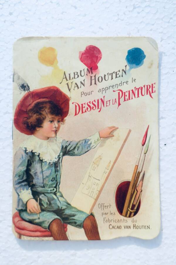 chocolat album van Houten pour apprendre le dessin 140 x 100 mm.