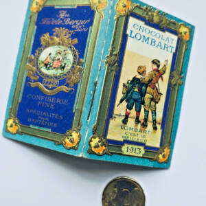 chocolat Lombart 1913 calendrier 48 x 76 mm.