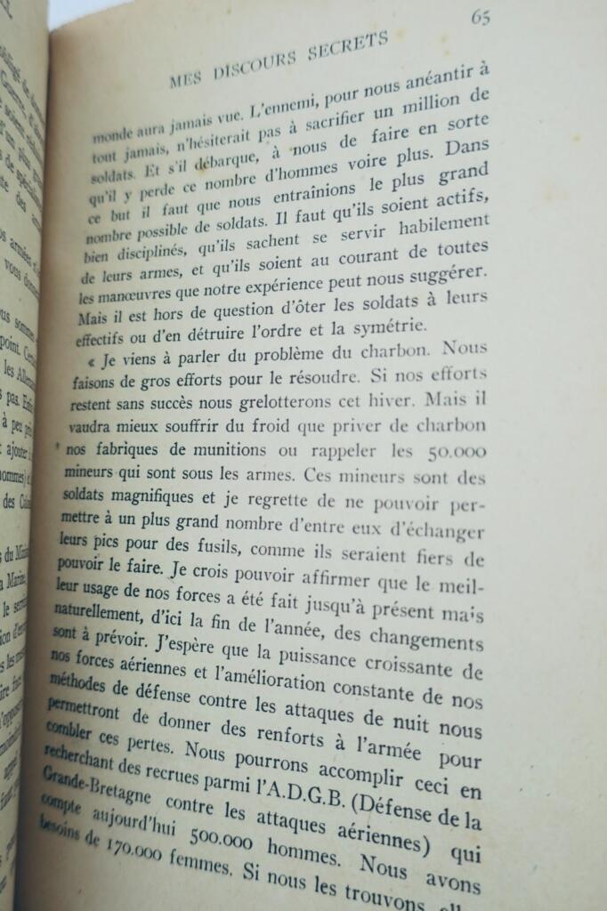 CHURCHILL WINSTON MES DISCOURS SECRETS
